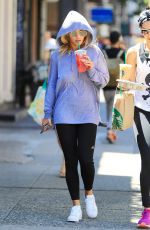 RITA ORA in a Hoodie Out in Tribeca 07/23/2016
