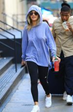RITA ORA in a Hoodie Out in Tribeca 07/23/2016
