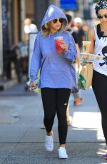 RITA ORA in a Hoodie Out in Tribeca 07/23/2016