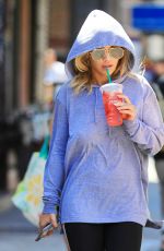 RITA ORA in a Hoodie Out in Tribeca 07/23/2016