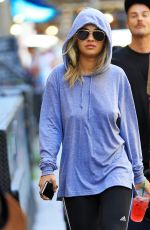 RITA ORA in a Hoodie Out in Tribeca 07/23/2016