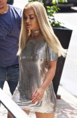 RITA ORA in Short Dress Out in New York 07/14/2016