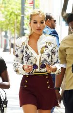 RITA ORA on the Set of America