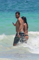 SARA SAMPAIO in Bikini on the Beach in Cancun 07/17/2016