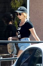 SARAH HYLAND Leaves a Starbucks in Los Angeles 07/20/2016 mix q