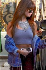 SELENA GOMEZ Leaves a Hair Salon 07/13/2016