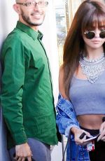 SELENA GOMEZ Leaves a Hair Salon 07/13/2016