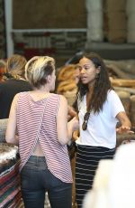 SHARON STONE and ZOE SALDANA Out in Beverly Hills 07/25/2016