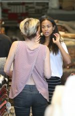 SHARON STONE and ZOE SALDANA Out in Beverly Hills 07/25/2016