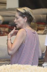 SHARON STONE and ZOE SALDANA Out in Beverly Hills 07/25/2016
