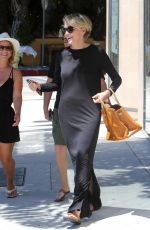 SHARON STONE Out and About in West Hollywood 07/21/2016
