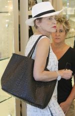 SHARON STONE Out Shopping in Los Angeles 07/05/2016