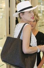 SHARON STONE Out Shopping in Los Angeles 07/05/2016