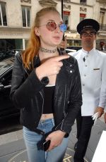 SOPHIE TURNER Arrives at Her Hotel in Paris 07/03/2016