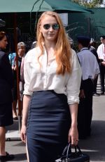 SOPHIE TURNER at Wimbledon Tennis Championships in London 07/07/2016