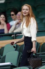 SOPHIE TURNER at Wimbledon Tennis Championships in London 07/07/2016