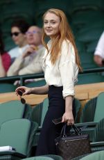 SOPHIE TURNER at Wimbledon Tennis Championships in London 07/07/2016