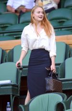 SOPHIE TURNER at Wimbledon Tennis Championships in London 07/07/2016