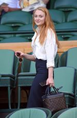 SOPHIE TURNER at Wimbledon Tennis Championships in London 07/07/2016