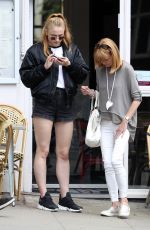 SOPHIE TURNER Out for Lunch with Her Mother in Hampstead 07/13/2016