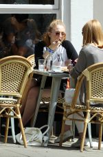 SOPHIE TURNER Out for Lunch with Her Mother in Hampstead 07/13/2016