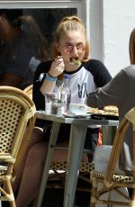 SOPHIE TURNER Out for Lunch with Her Mother in Hampstead 07/13/2016