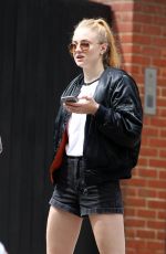 SOPHIE TURNER Out for Lunch with Her Mother in Hampstead 07/13/2016