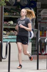 SOPHIE TURNER Out Jogging at a Parki in London 07/05/2016