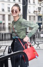 TAYLOR HILL Arrives at Atelier Versace Fashion Show in Paris 07/03/2016