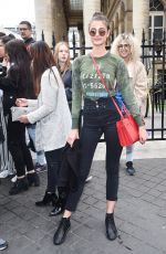 TAYLOR HILL Arrives at Atelier Versace Fashion Show in Paris 07/03/2016