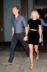 TAYLOR SWIFT and Tom Hiddleston at Hillstone Restaurant in Santa Monica 07/27/2016