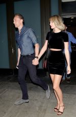 TAYLOR SWIFT and Tom Hiddleston at Hillstone Restaurant in Santa Monica 07/27/2016