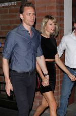 TAYLOR SWIFT and Tom Hiddleston at Hillstone Restaurant in Santa Monica 07/27/2016