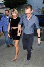 TAYLOR SWIFT and Tom Hiddleston at Hillstone Restaurant in Santa Monica 07/27/2016