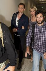TAYLOR SWIFT and Tom Hiddleston at Sydney International Airport 07/08/2016