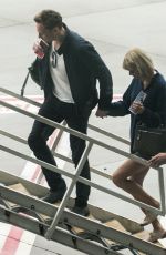 TAYLOR SWIFT and Tom Hiddleston at Sydney International Airport 07/08/2016
