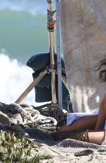TINASHE on the Set of a Music Video in Malibu 07/20/2016