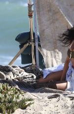 TINASHE on the Set of a Music Video in Malibu 07/20/2016