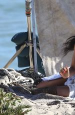 TINASHE on the Set of a Music Video in Malibu 07/20/2016