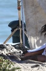 TINASHE on the Set of a Music Video in Malibu 07/20/2016