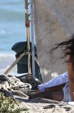 TINASHE on the Set of a Music Video in Malibu 07/20/2016