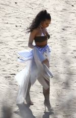 TINASHE on the Set of a Music Video in Malibu 07/20/2016