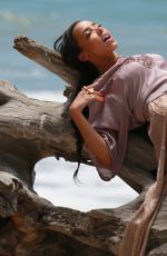TINASHE on the Set of a Music Video in Malibu 07/20/2016