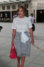 VICKY PATTISON Arriving at BBC Radio 1 Studios in London 07/28/2016