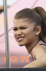 ZENDAYA COLEMAN on the Set of Extra in Universal City 07/29/2016