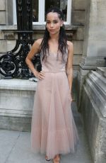 ZOE KRAVITZ at Valentino Haute Couture Fall/Winter 2016/2017 Fashion Show in Paris 07/06/2016