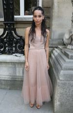 ZOE KRAVITZ at Valentino Haute Couture Fall/Winter 2016/2017 Fashion Show in Paris 07/06/2016