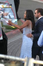 ZOE SALDANA Arrives at Embarcadero Marina Park in San Diego 07/20/2016