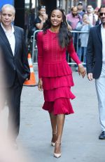 ZOE SALDANA Arrives at Good Morning America in New York 07/18/2016