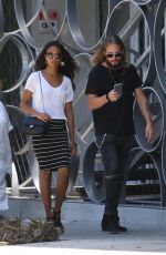 ZOE SALDANA Out for Shopping in Beverly Hills 07/25/2016